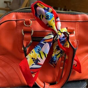 Steve Madden  Vintage Elegant Orange Handbag with Scarf Accent Steve Madden,